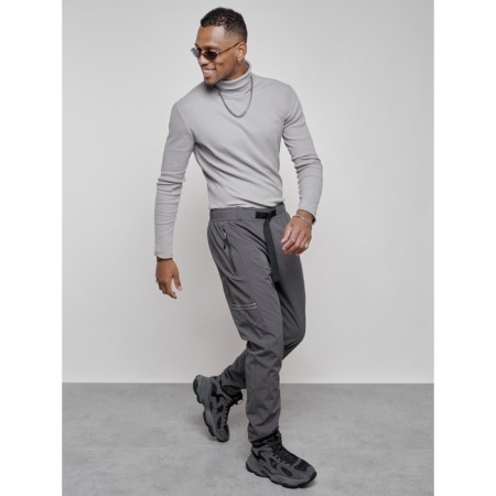 Trouses insulated sporty male winter, size 48, color gray color-12