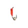 Mormyshka column red, black eye + ball silver, weight 0.3 g