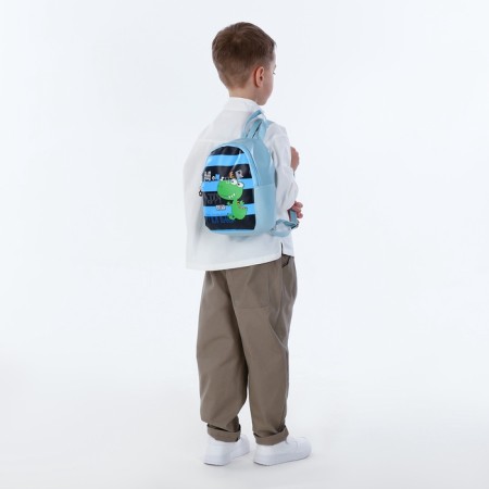 Baby backpack on lightning, blue color-6
