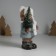 Souvenir Ceramics Light "Baby in a gray coat, with a Christmas tree and a bear" 10.5x8.5x19 cm