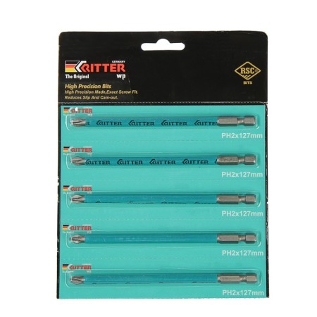 Bit Ritter Whirlpower, PH2 x 127 mm, magnetized, steel S2-1