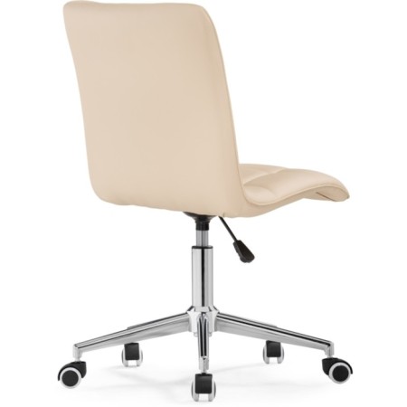 Computer chair ATV metal/eco -leather, chrome/beige 42x57x86 cm-4