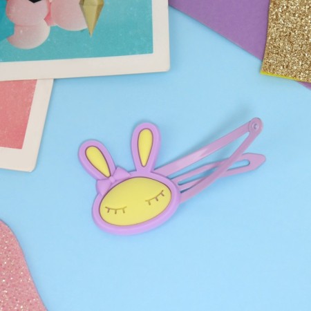 Shirley hair set (2 elastic bands 5 cm, 4 invisible 5.5 cm) butterfly, lilac-2