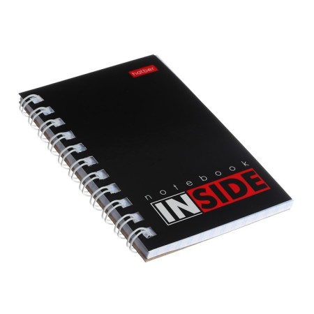 Notebook, A7, 40 sheets, in a cage, on a crest, infide, cover Cardon, OFSET block-1