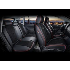 Frame 5D covers Senator plus, artificial suede, set for the entire interior, black/black/red 1
