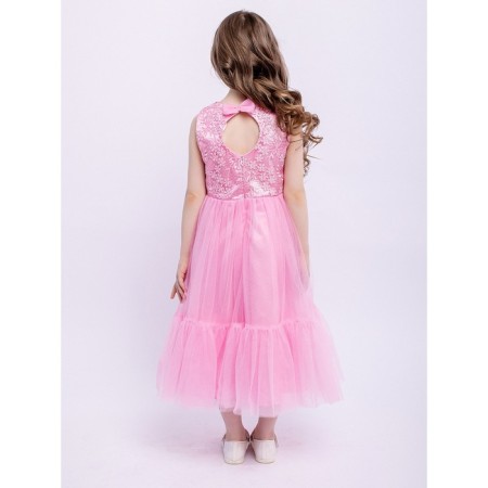 Dress for girl "Alice", height 134 cm, light pink color-1