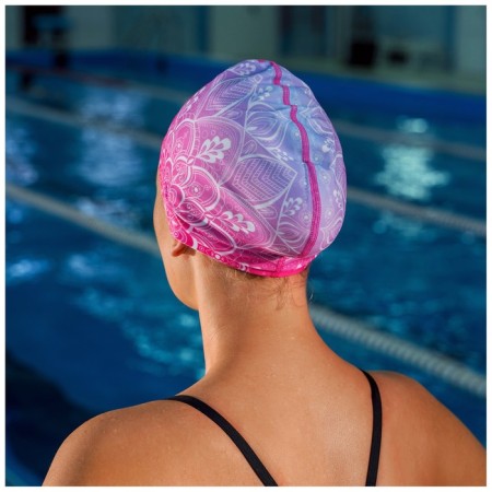 Шапочка для плавания взрослая ONLYTOP Swim, тканевая, обхват 54-60 см-4