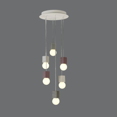 Suspended chandelier Mantra Galaxia, E27, 6x20W, 210 mm, white color-1