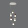 Suspended chandelier Mantra Galaxia, E27, 6x20W, 210 mm, white color