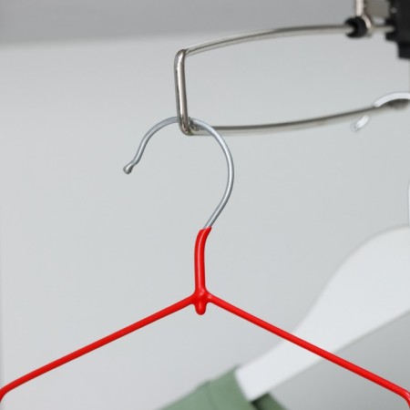 Hanger - clothes for clothes, 40 × 20 × 0.3 cm, red color-1