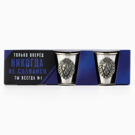 Set of glasses “only forward”, 3 pcs x 70 ml-6