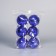 Set of balls plastic D-8 cm, 6 pcs "vintage gloss" blue