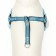 Super-furry harness with reflective firmware, size m, girth 32-63 cm, blue