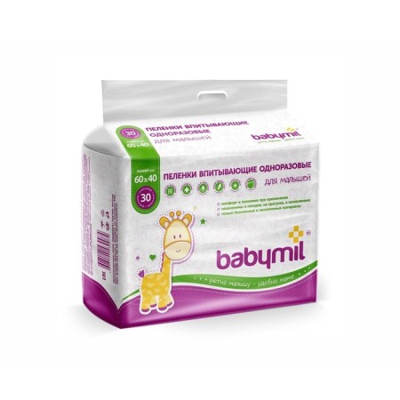 Diamonds absorbing disposable "Babymil" economy, 60*40, 30 pcs