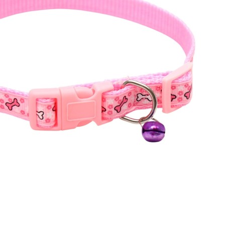 Nylon “Star Bones” collar, 36 x 1.5 cm, pink-5