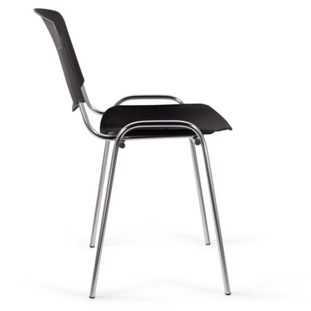 Stool Staff ISO PLAST CF-009, chrome frame, black plastic-2