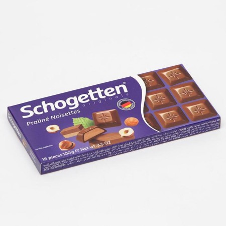 Milk chocolate SchoGetten Praliné Noisettes Chocolate "Orekhovaya Plin", 100 g