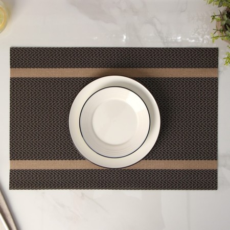 Serving napkin on the table "Rona", 45 × 30 cm, brown color-2