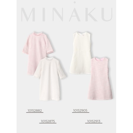 Платье для девочки MINAKU: PartyDress, цвет розовый, рост 128 см-4