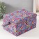 Casket for needlework "Drawn flowers on blue" 19x26x14.5 cm