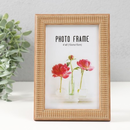 Photo frame plastic 10x15 cm "Extended wood rhombus" 12x17 cm