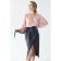 Artificial leather skirt with a belt, size 42