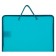 A folder with A4 handles, 230 x 185 x 25 mm, lightning around, plastic, PT-112, "office", tinted, turquoise color