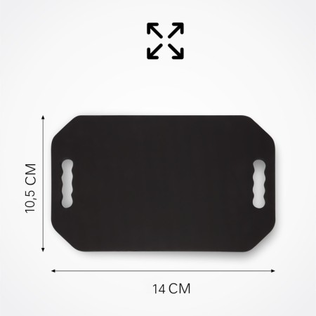 Mirror with handles, mirror surface 10.5 × 14 cm, black color-1