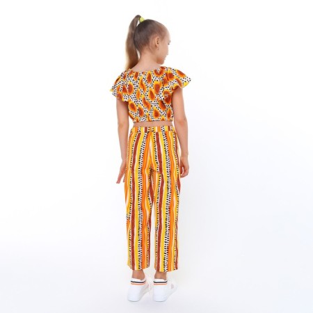 Kit for girls, white/orange color, height 110 cm-4