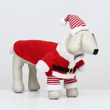 New Year's costume for dogs "Klaus", size S (DS 25, OG 35 cm)-1
