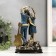 Souvenir Polystone "A couple - a date for the guitar" silver with blue 19x8x12 cm mix