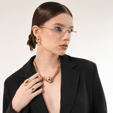 Ring Metal "Trend" Coil, Color gold, size 17-4