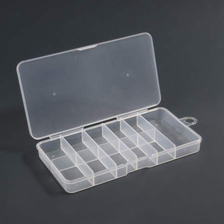 Organizer for decor, with a suspension, 11 cells, 14.5 × 8 × 1.7 cm, the color is transparent-2