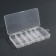 Organizer for decor, with a suspension, 11 cells, 14.5 × 8 × 1.7 cm, the color is transparent