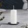 Summary "plate 76" metal per candle, 7.6x7.6 cm, silver
