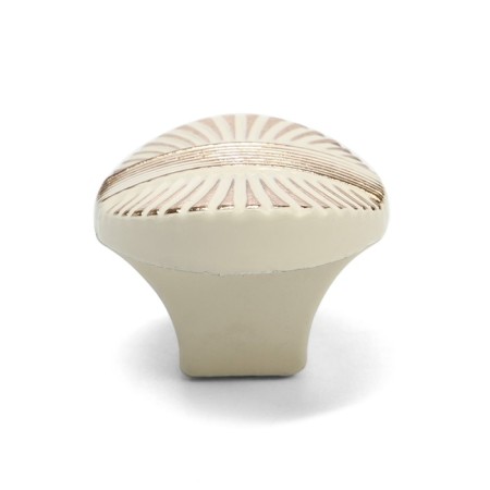 Handle button cappio, zinc, d = 35 mm, white/gold color-2