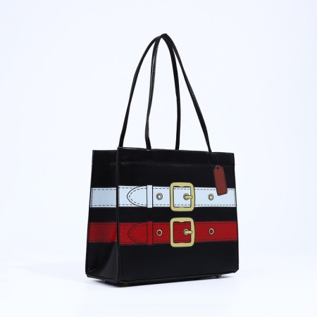 Female bag, lightning tout, black color-2