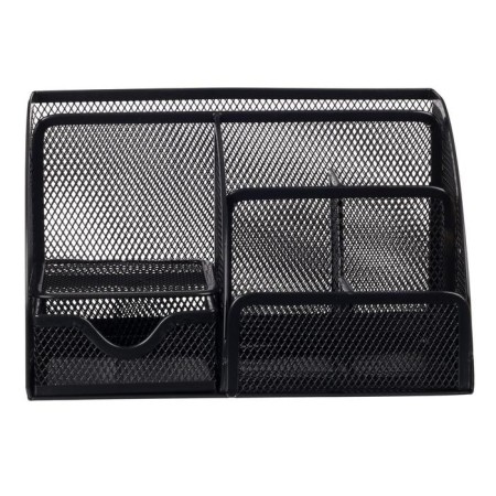 Chancellery trifle stand 7 departments, mesh metal, black-2