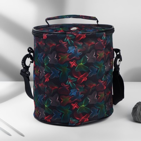 Folloer Bag "Neon butterflies", 2 eyelets, d = 21 × 23 cm, color colorful color-3
