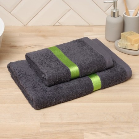 Trick Love Life "Sulu" 50*90 cm, gray, green, 100% HL, 450 g/m2