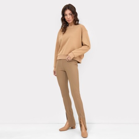 Female sweatshirt, beige color, size 46-1
