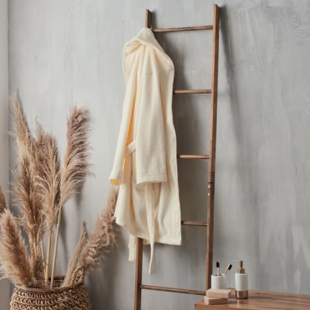 Tainted female bathrobe SL Home: Basic "Aivori", size M, 100% cotton, 420 g/m2-8