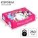 Gift box, folding, 21x15x5 cm, Minnie Mouse and unicorn