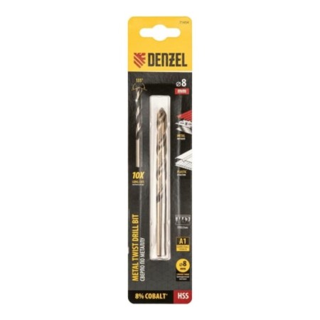 Metal drill Denzel 71454, 8 mm, HSS CO-8%-3