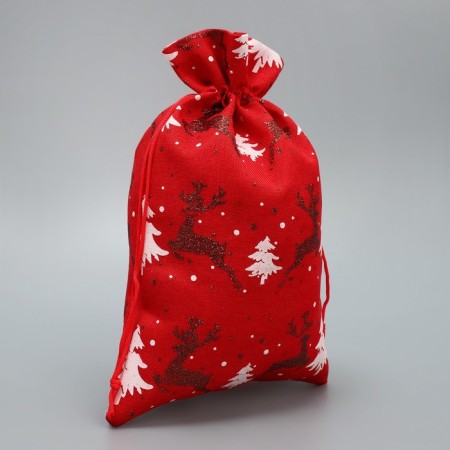 Gift bag "New Year's bag", deer, 16 x 24 cm +/- 1.5 cm, New Year-1