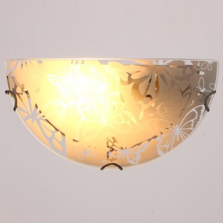 Lamp "Butterflies" Mollir., 1x60W E27, chrome, d = 30 cm, h = 5.5 cm-1