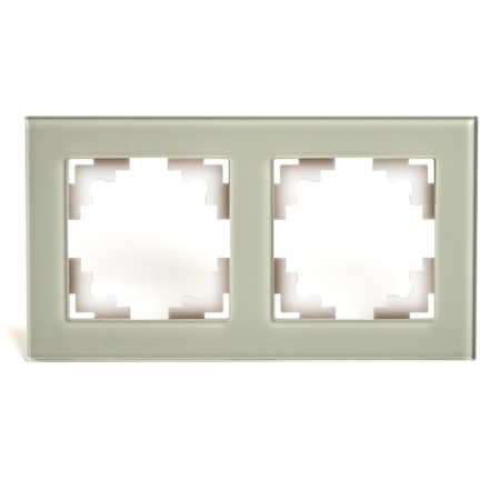2-seater frame, glass, Stekker series Catherine, GFR00-7002-07, smoky
