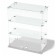 Smail window, 2 shelves, 600 × 300 × 700, chipboard, glass, white color