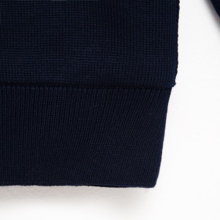 Cardigan for a boy with Minaku lightning is dark blue color, height 98-7