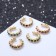 Earrings "Kuffs" Cuffs, set of 5 pcs., Colored in gold